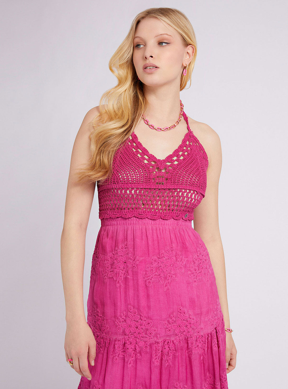 Purple Dragonfruit Vanda Maxi Dress