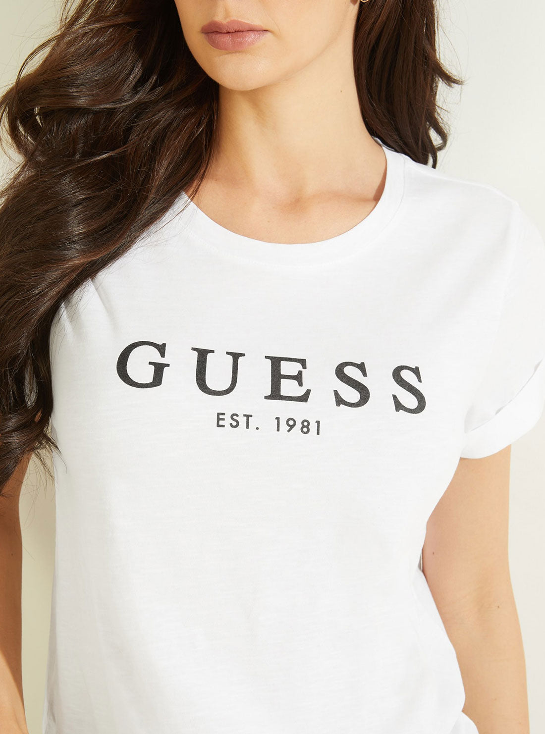 Eco White 1981 Rolled Cuff Logo T-Shirt