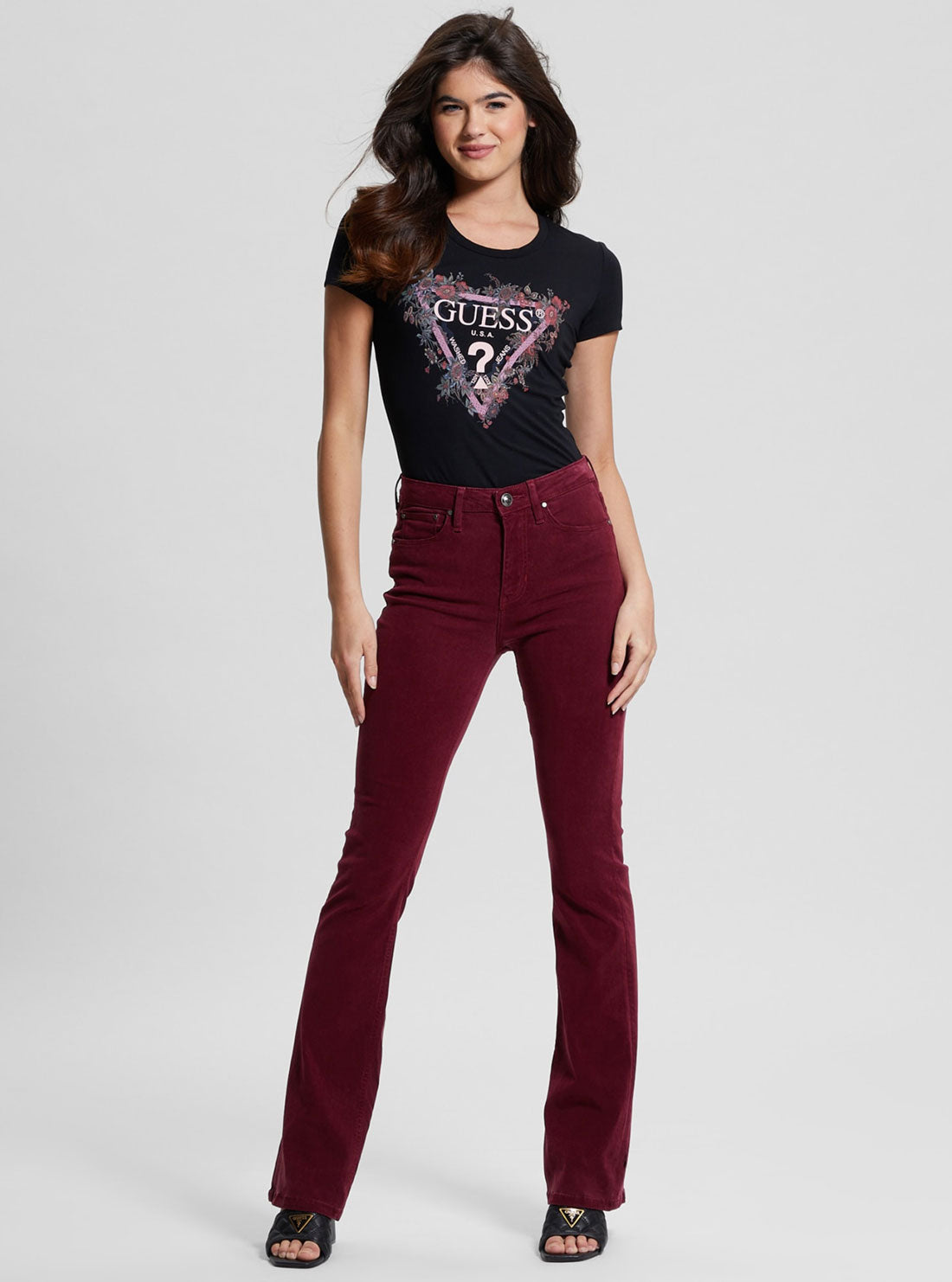 Eco Black Flower Triangle Logo T-Shirt