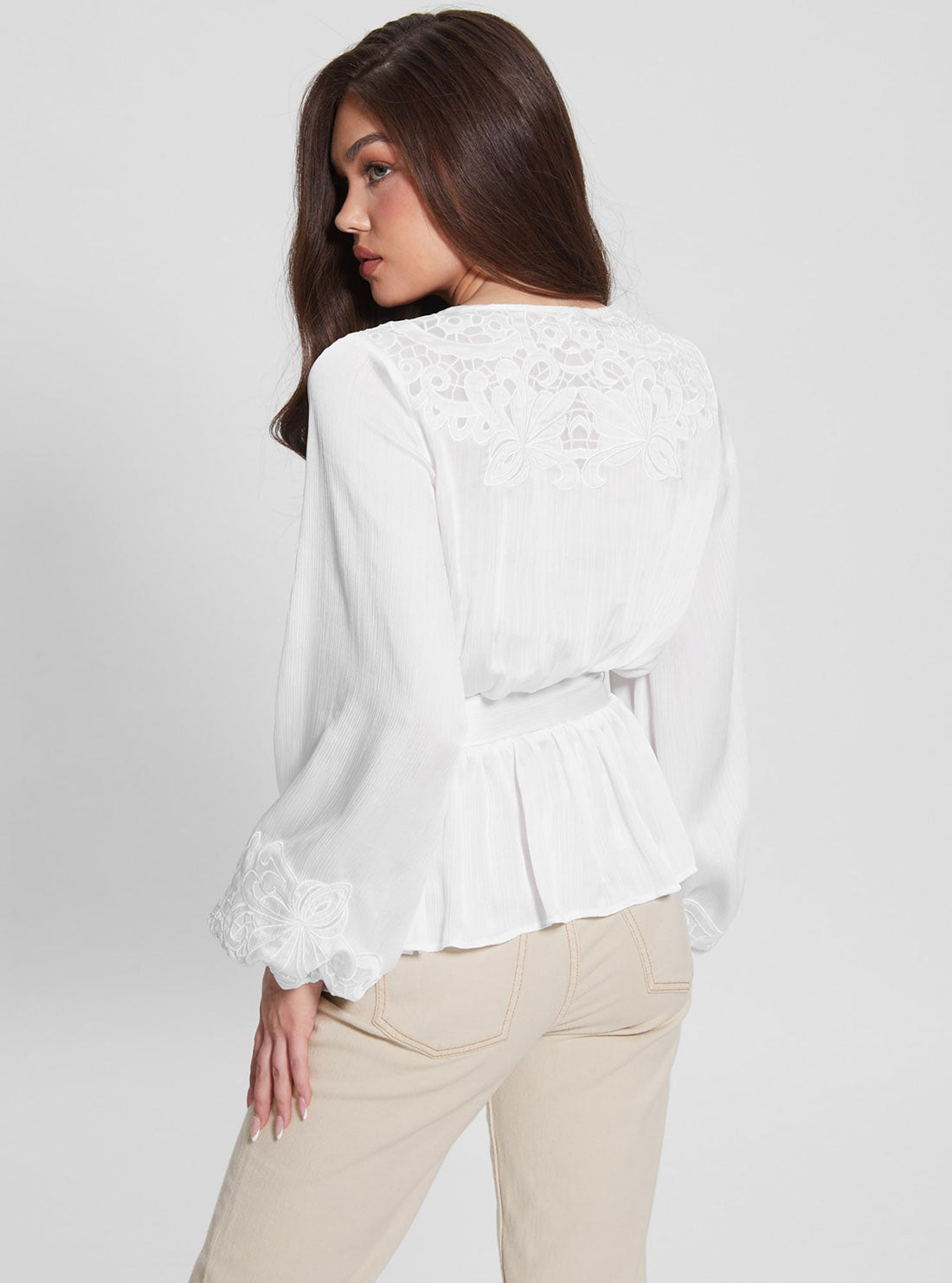 Eco White Adora Wrap Top