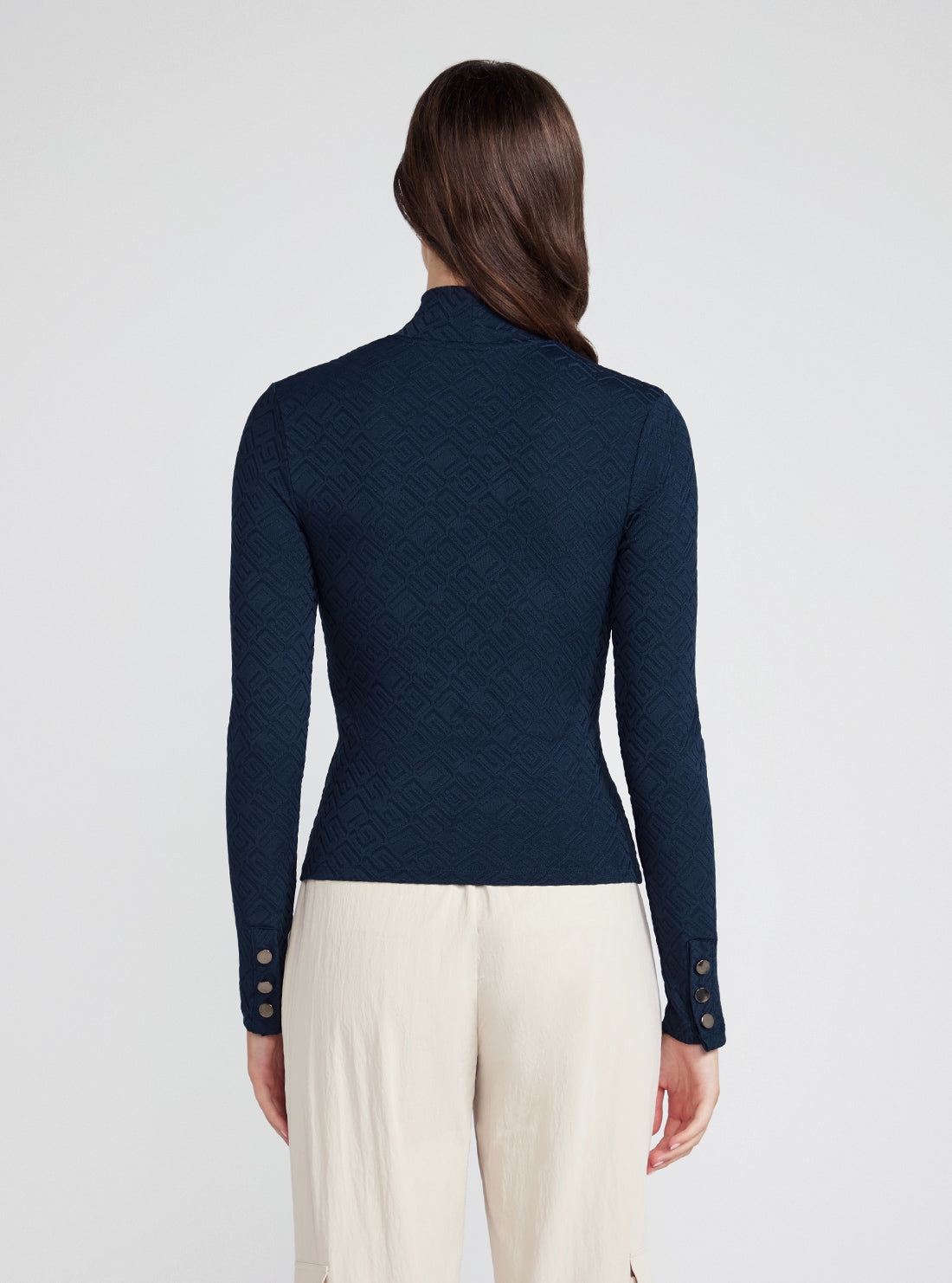 Navy Blue Clio Long Sleeve Top