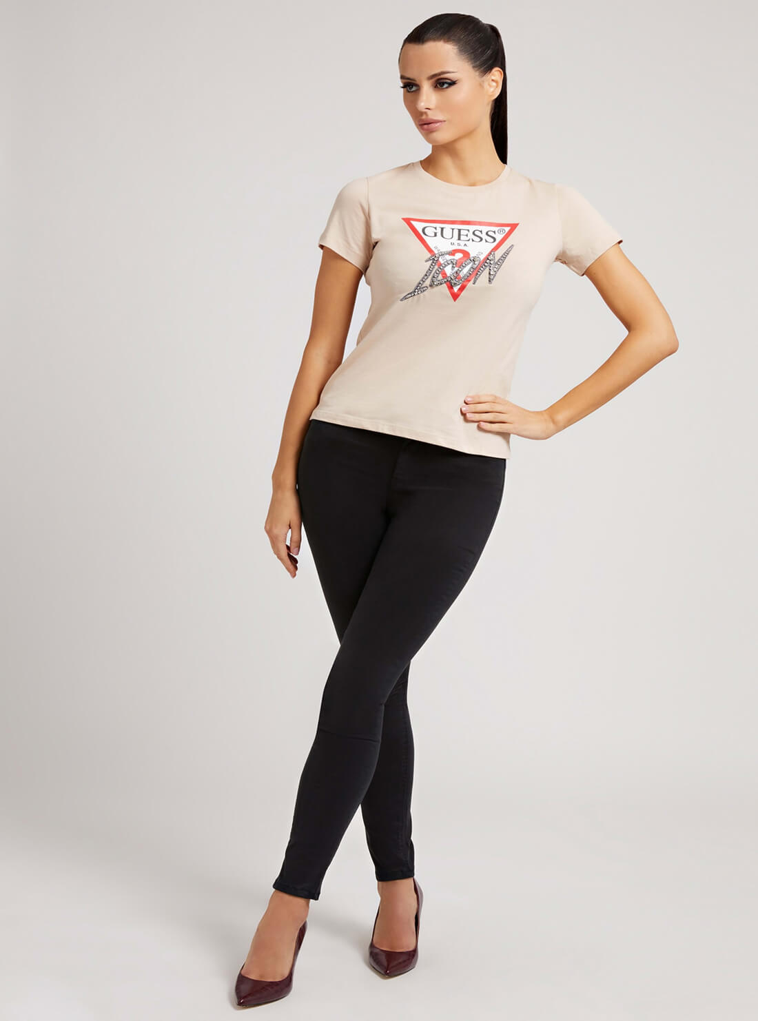 Eco Beige Icon Logo T-Shirt