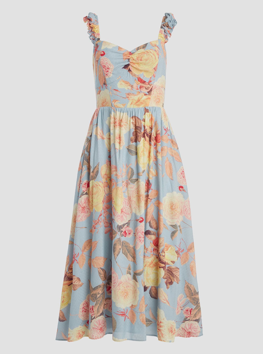 Peach Fiore Susanna Midi Dress