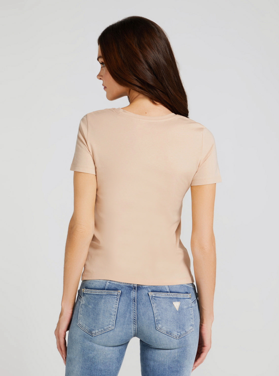 Sandy Nude Script Logo T-Shirt